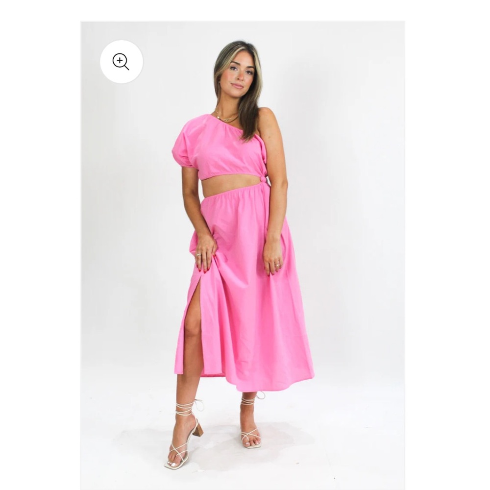 One shoulder maxi dress